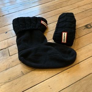 Hunter knit/fleece socks for short boot